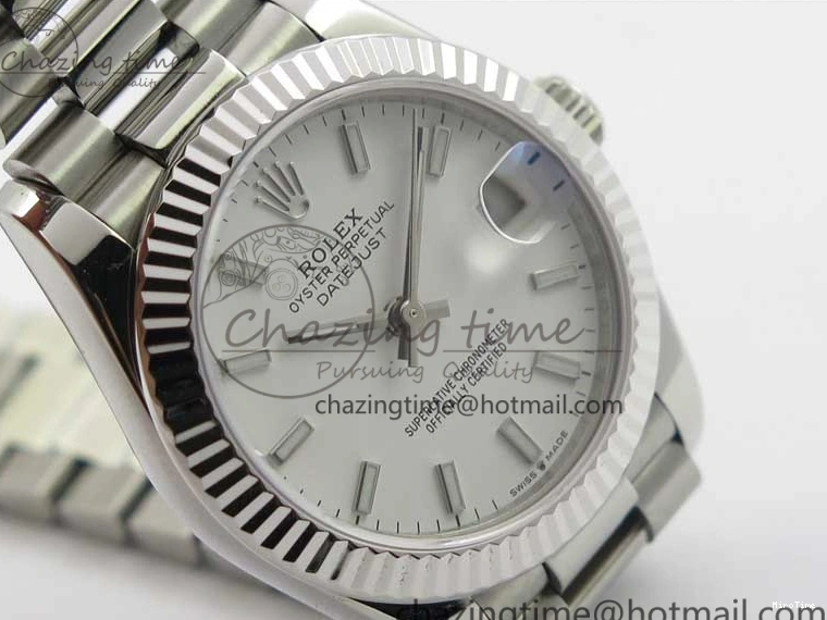 MiroTime 0322 Lightweight Datejust 31mm 278275 SS BP Maker Best Edition White Stick Markers Dial on SS President Bracelet 3100